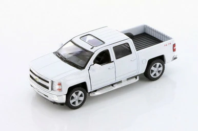 2014 Chevy Silverado, White - Kinsmart 5381DW - 1/46 Scale Diecast Model Toy Car