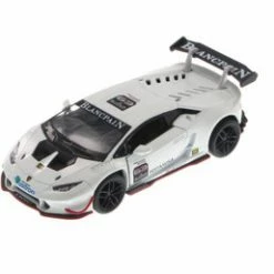Lamborghini Huracan LP620-2 Super Trofeo, White - Kinsmart 5389D - 1/36 Scale Diecast Model Toy Car (Brand New, But NOT IN BOX)