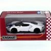 2017 Ford GT, White W/ Stripes - Kinsmart 5391FW - 1/38 Scale Diecast Model Toy Car
