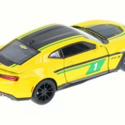 2017 Chevrolet Camaro ZL1 #1 With Decals, Yellow - Kinsmart 5399DF - 1/38 Scale Diecast Car