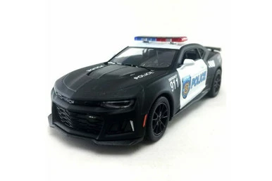 2017 Chevy Camaro ZL1 Police Hardtop, Black And White - Kinsmart 5399DP - 1/38 Scale Diecast Car