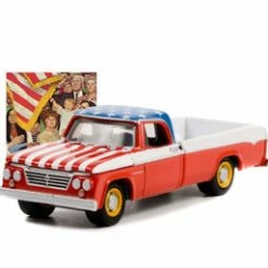 1962 Dodge D-200 Pickup Truck, Red /White - Greenlight 54060C/48 - 1/64 Scale Diecast Model Toy Car