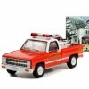 1981 Chevy K20 Scottsdale Pickup, Red /White - Greenlight 54060E/48 - 1/64 Scale Diecast Car