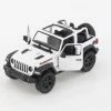 2018 Jeep Wrangler Rubicon Open Top, White - Kinsmart 5412DA/WT - 1/34 Scale Diecast Model Toy Car