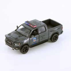 2019 Dodge Ram 1500 Police Pick-Up Truck, Gray - Kinsmart 5413DPR - 1/46 Scale Diecast Car