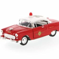 Showcasts 1955 Chevrolet Bel Air Fire Chief Car, Red - Superior 5420D - 1/34 Scale Diecast Model Car