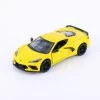 2021 Chevy Corvette, Yellow - Kinsmart 5432D - 1/36 Scale Diecast Model Toy Car