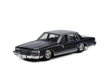 1987 Chevy Caprice, Custom Black - Greenlight 63010D/48 - 1/64 Scale Diecast Model Toy Car