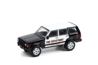 2000 Jeep Cherokee, Black And White - Greenlight 67020D/48 - 1/64 Scale Diecast Model Toy Car