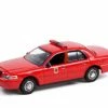 2001 Ford Crown Victoria Interceptor, Red - Greenlight 67020E/48 - 1/64 Scale Diecast Model Toy Car