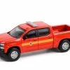 2020 Chevy Silverado Z71 W/ Battalion Truck Cap, Orange - Greenlight 67020F 1/64 Scale Diecast Car