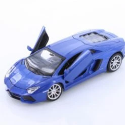 Lamborghini Aventador LP700-4 Coupé, Blue - Showcasts 68254D - 1/24 Scale Diecast Model Toy Car