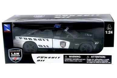 Dodge Charger, Black - New Ray 71903 - 1/24 Scale Diecast Model Toy Car