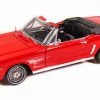Motor Max 1964.5 Ford Mustang Convertible, Red - Motormax 73145 - 1/18 Scale Diecast Model Car