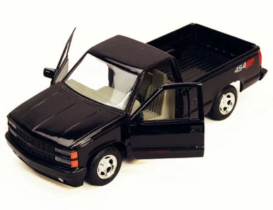 Motor Max 1992 Chevy 454SS Pick Up Truck, Black - Motormax 73203 - 1/24 Scale Diecast Model Car
