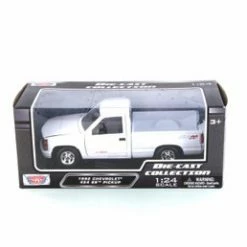 1992 Chevy 454 SS Pickup Truck, White - Motor Max 73203WH - 1/24 Scale Diecast Model Toy Car