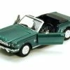 Motor Max 1964 Ford Mustang Convertible, Teal - Showcasts 73212 - 1/24 Scale Diecast Model Toy Car