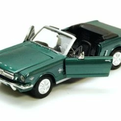 Motor Max 1964 Ford Mustang Convertible, Teal - Showcasts 73212 - 1/24 Scale Diecast Model Toy Car