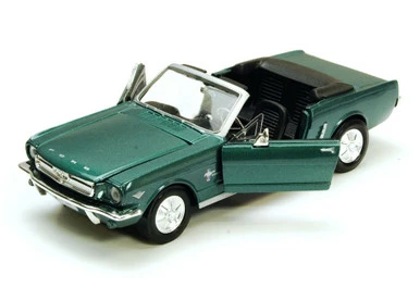 Motor Max 1964 Ford Mustang Convertible, Teal - Showcasts 73212 - 1/24 Scale Diecast Model Toy Car