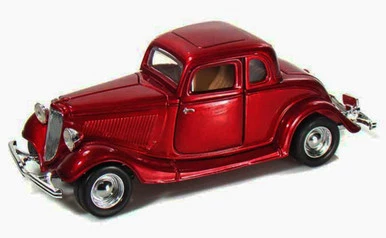 Motor Max 1934 Ford Coupe, Red - Showcasts 73217 - 1/24 Scale Diecast Model Car (Brand New, But NOT IN BOX)