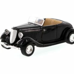 Motor Max 1934 Ford Coupe Convertible, Black - Motormax 73218 - 1/24 Scale Diecast Model Car