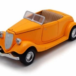 Motor Max 1934 Ford Coupe Convertible, Yellow - Motormax Premium American 73218 - 1/24 Scale Diecast Model Car