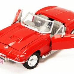 Motor Max 1967 Chevy Corvette, Red - Showcasts 73224 - 1/24 Scale Diecast Model Toy Car