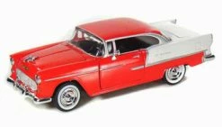Motor Max 1955 Chevy Bel Air, Red - Motormax Premium American 73229 - 1/24 Scale Diecast Model Car