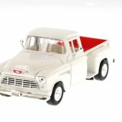 1955 Chevy 5100 Stepside Pickup Truck, Cream/Ivory - Motor Max 73236AC/CM - 1/24 Scale Diecast Car