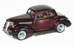 Motor Max 1939 Chevy Coupe, Burgundy - Motormax 73247 -1/24 Scale Diecast Model Toy Car