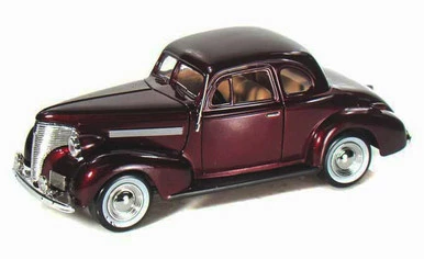 Motor Max 1939 Chevy Coupe, Burgundy - Motormax 73247 -1/24 Scale Diecast Model Toy Car