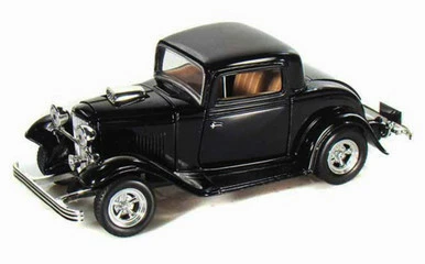 Motor Max 1932 Ford Coupe Classic Oldies Car, Black - Showcasts 73251 - 1/24 Diecast Car (New, But NO BOX)