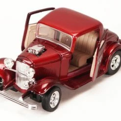 Motor Max 1932 Ford Coupe Classic Oldies Car, Burgundy - Showcasts 73251 - 1/24 Scale Diecast Model Toy Car