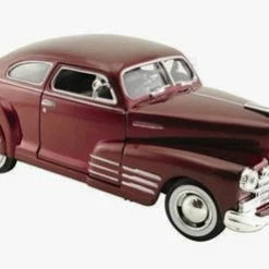 Motor Max 1948 Chevy Aerosedan Fleetline, Red - Motormax Premium American 73266 - 1/24 Scale Diecast Model Car