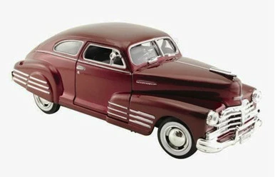 Motor Max 1948 Chevy Aerosedan Fleetline, Red - Motormax Premium American 73266 - 1/24 Scale Diecast Model Car