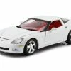 2005 Chevy Corvette C6 Hardtop, White - Showcasts 73270AC/W - 1/24 Scale Diecast Model Toy Car