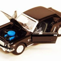 Motor Max 1964 1/2 Ford Mustang, Black - Showcasts 73273 - 1/24 Scale Diecast Model Toy Car