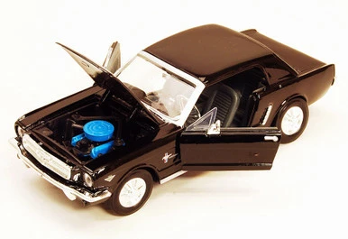 Motor Max 1964 1/2 Ford Mustang, Black - Showcasts 73273 - 1/24 Scale Diecast Model Toy Car (Brand New, But NOT IN BOX)