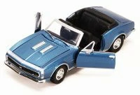 Motor Max 1967 Chevy Camaro SS, Blue - Motormax 73301 - 1/24 Scale Diecast Model Toy Car