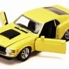 Motor Max 1970 Ford Mustang Boss 429, Yellow - Motormax 73303 - 1/24 Scale Diecast Model Toy Car