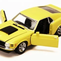Motor Max 1970 Ford Mustang Boss 429, Yellow - Showcasts 73303 - 1/24 Diecast Model Car (New, But NO BOX)