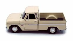 1966 Chevy C10 Pickup Truck, Cream - Motor Max 73355L - 1/24 Scale Diecast Model Toy Car