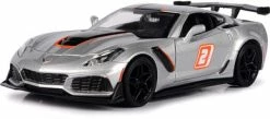2019 Chevy Corvette ZR1 #2, Silver - Motor Max 73785SV - 1/24 Scale Diecast Model Toy Car