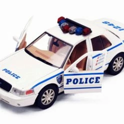 2010 Ford Crown Victoria Police Interceptor, White - Motor Max 76482WHW - 1/24 Scale Diecast Car