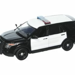2015 Ford Unmarked Police Interceptor, Black/White - Motor Max 76958 - 1/24 Scale Diecast Car