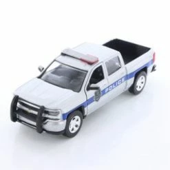 Motor Max 2017 Chevy Silverado, Silver - Motormax 76966 - 1/24 Scale Diecast Model Toy Car