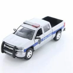 Motor Max 2017 Chevy Silverado, Silver - Motormax 76966D - 1/27 Scale Diecast Model Toy Car