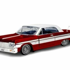 1964 Chevy Impala SS, Burgundy - Motor Max 79021WLBG - 1/24 Scale Diecast Model Toy Car