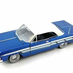 1964 Chevy Impala SS, Blue - Motor Max 79021WLBU - 1/24 Scale Diecast Model Toy Car