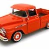 Motor Max 1958 Chevy Apache Fleetside Pickup Truck, Orange - Motormax 79311 - 1/24 Scale Diecast Model Toy Car